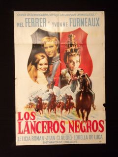 Lancieri Neri Mell Ferrer Yvonne Furneaux Argentine 1sh Movie Poster
