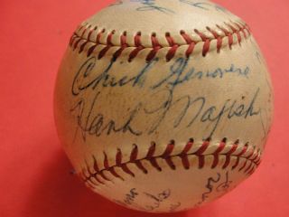 Hank Majeski Chick Genovese 1954 Autographed Ball Rare Staten Island