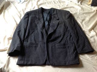 Vintage Gianni Versace Made in Italy Black Check Blazer