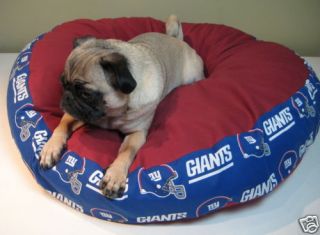 Dog Bed NY Giants Football 30 Round Pet Cat Pillow