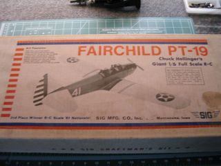 RC airplane kit, Fairchild PT 19 Chck Hollingers Giant 1/6 Full Scale