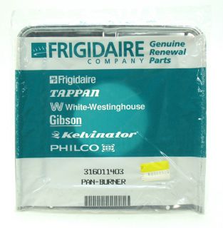 Genuine Frigidaire Square Gas Burner Drip Pan Part Number 316011403