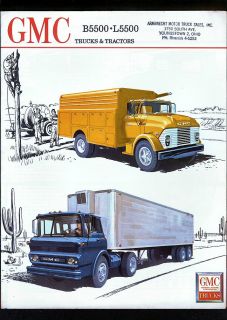 1962 GMC Trucks Tractors Series B5500 L5500 Dealer Brochure