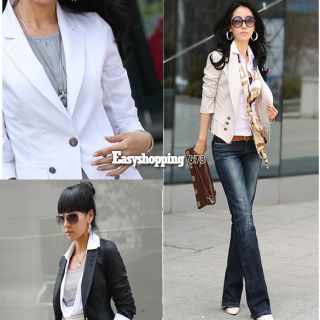 Korea Fashion Vintage Office Lady Slim Blazer Suit Jacket 3 Colors 2