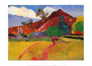 Paul Gauguin Tahitian Landscape Handmade Art Oil Painting repro