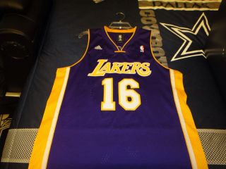  Adidas Mens Los Angeles Lakers Pau Gasol Swingman Jersey M