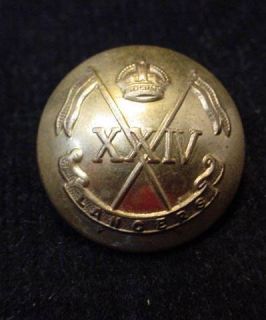 Gaunt London Military Officers Button XXIV LANCERS 24th Lancers
