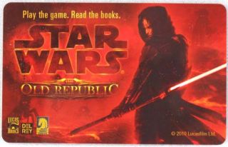 2010 Star Wars Comic Con Old Republic Promo Code Card