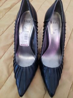 Womens Elle Black Georgina Heels Shoes stilettos Size 7M Great Holiday