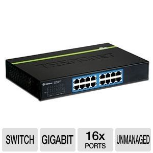TRENDnet 16 Port Gigabit GREENnet Switch 0710931610208