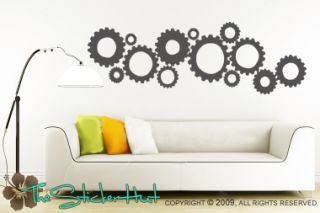Gear Head Sticky Vinyl Letters Wall Decals Stickers 469