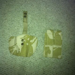Camo Gun Concealment Holster for 9mm Pistol With Matching Dual