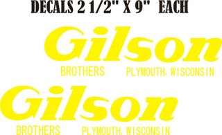 GILSON BROTHERS GARDEN TRACTOR VINYL DECALS