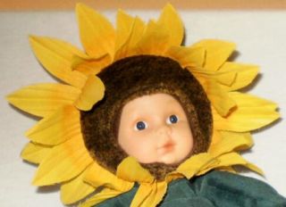 Anne Geddes 9 Stuffed Sunflower Baby Doll