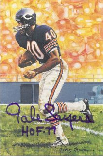 Gale Sayers Autographed Signed Chicago Bears Goal Line Art Card in