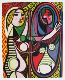 Pablo Picasso Signed Lithograph Girl Before A Mirror