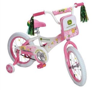 New John Deere 16 Girls Bike Pink