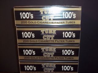 Gambler Cigarette Tubes 100s Tube Cut Gold Light 5 Box