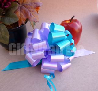 10 Turquoise Lavender Lilac 6 Pull Bows Gift Basket Shower