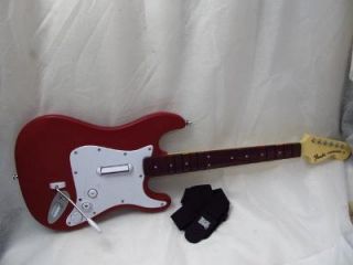 Wii Rockband Mic Microphone Fender Wireless Stratocaster Guitar