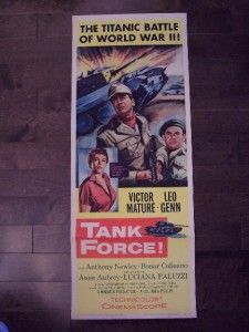 Tank Force Insert Poster Victor Mature Leo Genn Luciana Paluzzi