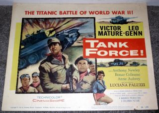  Tank Force Original WW2 Movie Poster Luciana Paluzzi Leo Genn