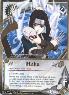 2X N US035 PARALLEL FOIL Haku C Naruto Card