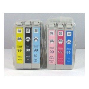 Epson 98 99 set GENUINE Ink Cartridges for Artisan Printers Set of 6