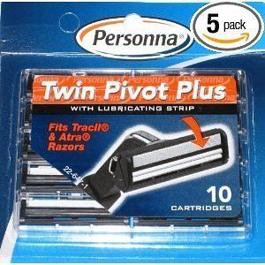 50 Personna Pivot Plus Blades for Gillette Trac 2 and Atra Razors Fits