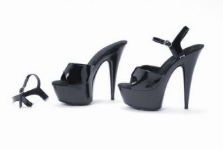 609 Gillian Black Prom Party Sexy Club Wear Formal Gown Platform Heels