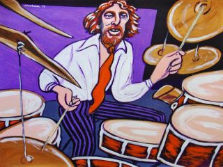 Ginger Baker Painting Drums Blues Cream Disraeli Gears Air Force