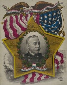 Rear Admiral George Dewey Flag Spanish American War 13x19 Print