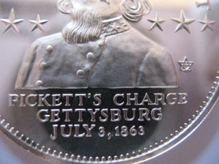 oz RARE George Pickett Freemason Brother Masonic Coin Silver 925