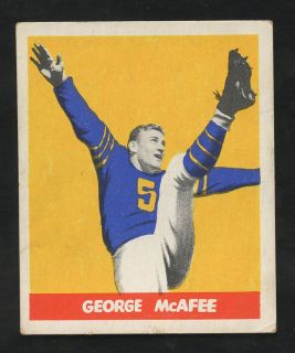 1948 LEAF FOOTBALL #19 GEORGE MCAFEE (GORGEOUS GEORGE ) D0020