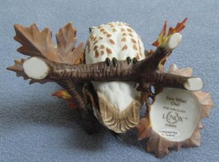 Lenox Saw Whet Owl Garden Bird Porcelain Figurine Mint