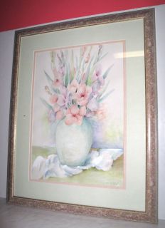 Gladiolus Flower Southern Watercolor Painting Georgia
