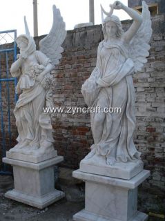 Four Seasons Angel Statue Garden Marble Sculpture Large