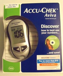 NEW ACCU CHEK Aviva blood glucose meter diabetes monitoring kit   FREE