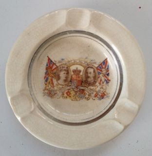 Queen Mary King George V 1910 1935 Sivler Jubilee Ashtray