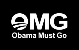 OMG Obama Must Go Sticker Decal Graphic Tea Party