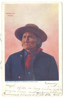 Vtg Antique 1904 Postcard Geronimo Apache F.A. Rinehart Omaha Nebraska