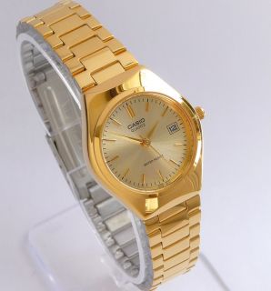 Casio Gold Dial with Date Ladies Gold Watch 4