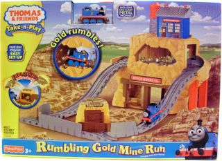  Thomas & Friends Rumbling Gold Mine Run Train Set Die Cast Fold NEW