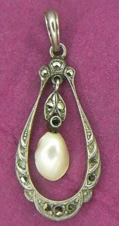 Silver Victorian Pendant Jewelry Antique German I18