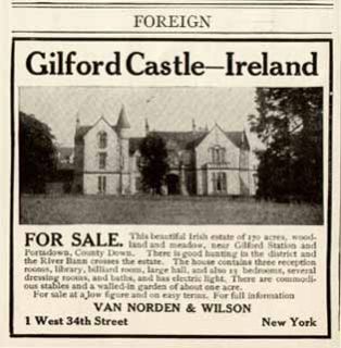 1914 Advertisement for 170 acre Gilford Castle Estate, County Down