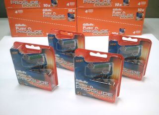 16 Cartridges of Gillette Fusion Proglide Shaving Razor Blade 4x4 Free