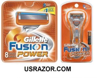 Fusion Power Gillette Razor Cartridges Blades Refills Handle
