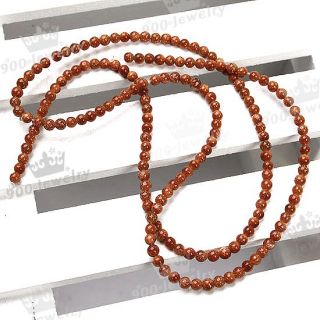 2mm Brown Goldstone Sand Stone Round Ball Loose Beads