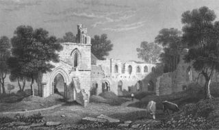 Wales Basingwerk Abbey Flintshire Gastineau 1831 X