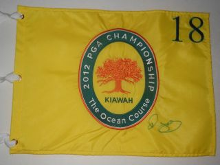   SIGNED 2012 PGA Championship Kiawah Island Golf Pin FLAG Ireland